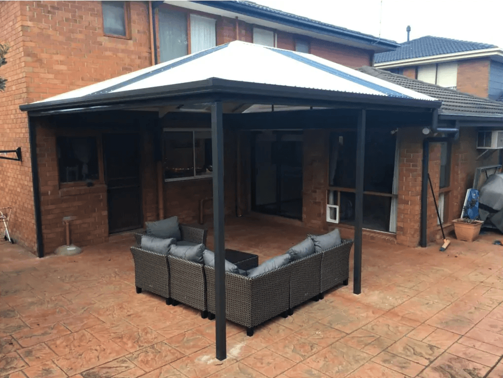Freestanding gable patio
