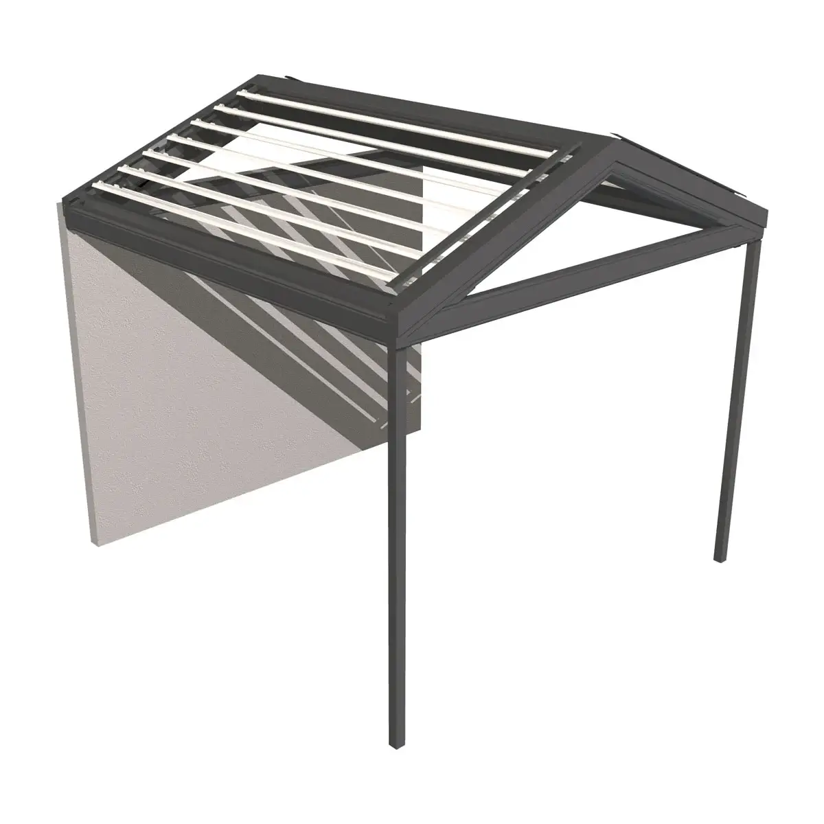 Louvered gable pergola